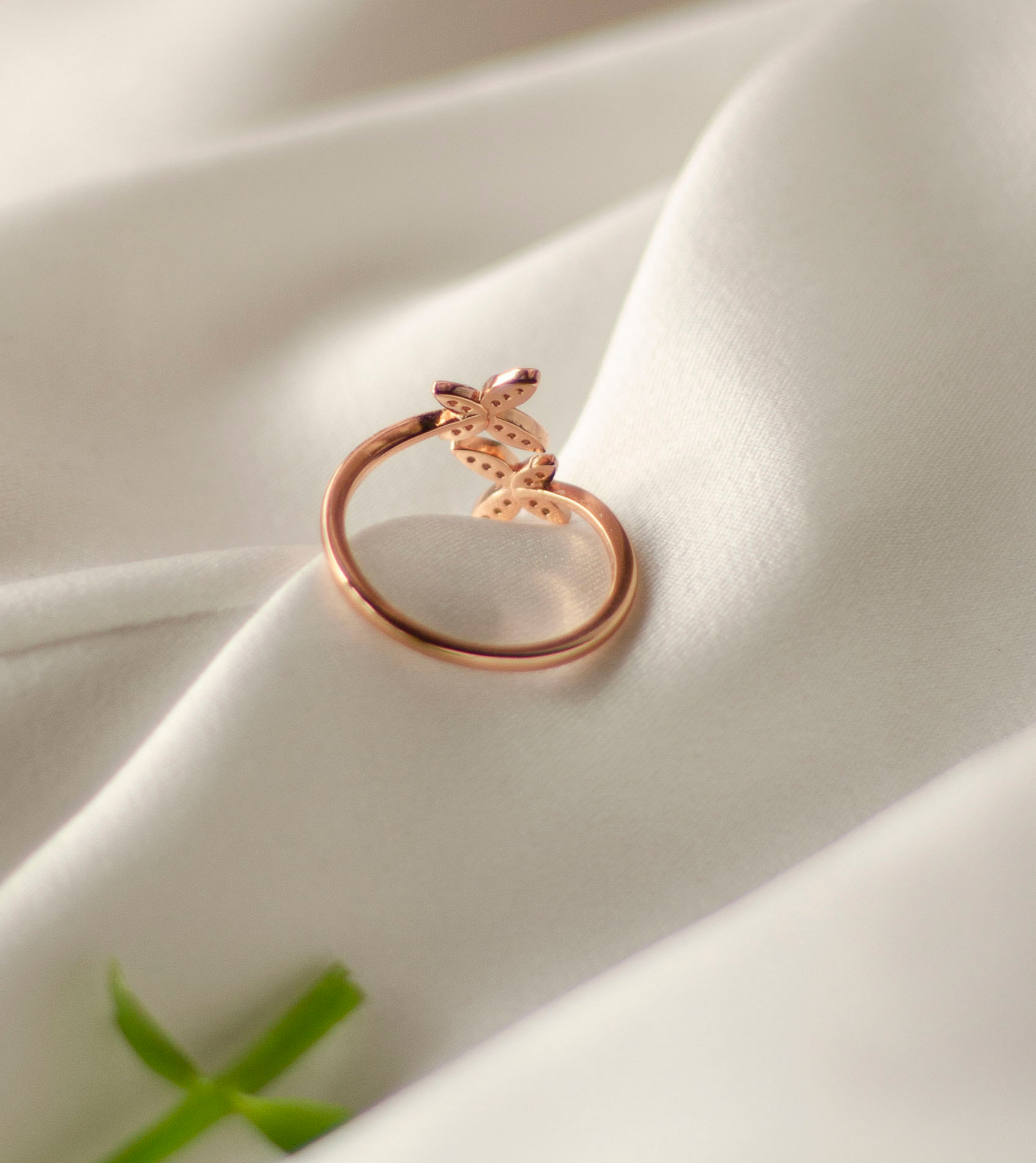 Bague Delias Ajustable en Acier Inoxydable Rose Gold